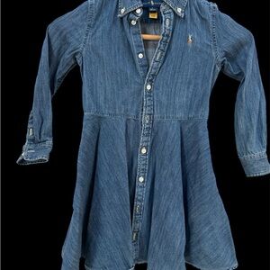 Ralph Lauren Classic Blue Denim Shirt Dress